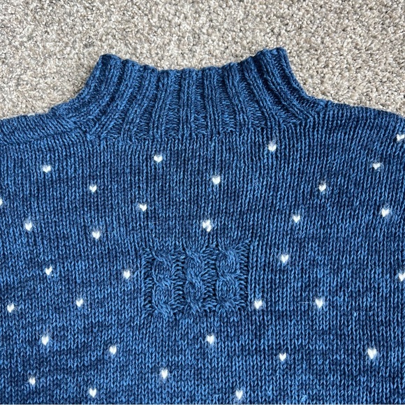 Marisa Christina Snowman Christmas Winter Ramie/Cotton Mock Neck Sweater, Size M - Picture 6 of 8